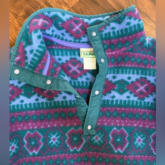 L.L. Bean Multicolor Patterned Fleece - Picture 3 of 6